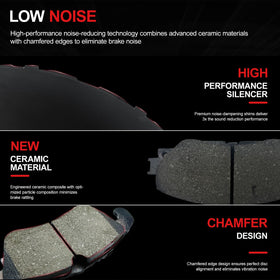 CCTECHMASS pad side profile with anti-noise shim offering quiet braking benefit