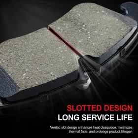 CCTECHMASS rear pads packaging displaying full set for both axles benefit