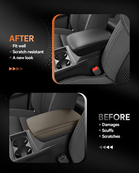 CDEFG armrest in use with driver resting arm, provides added cushioning