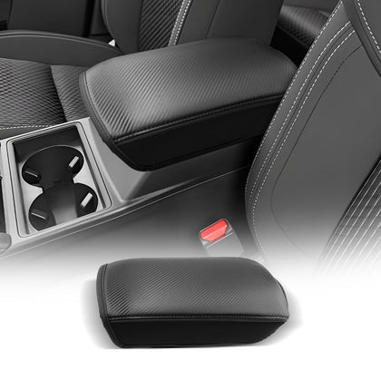 CDEFG front view showing fitted console cover, protects armrest and enhances comfort