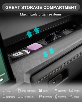 CDEFG tray installed in Tacoma passenger console for organized cabin benefit