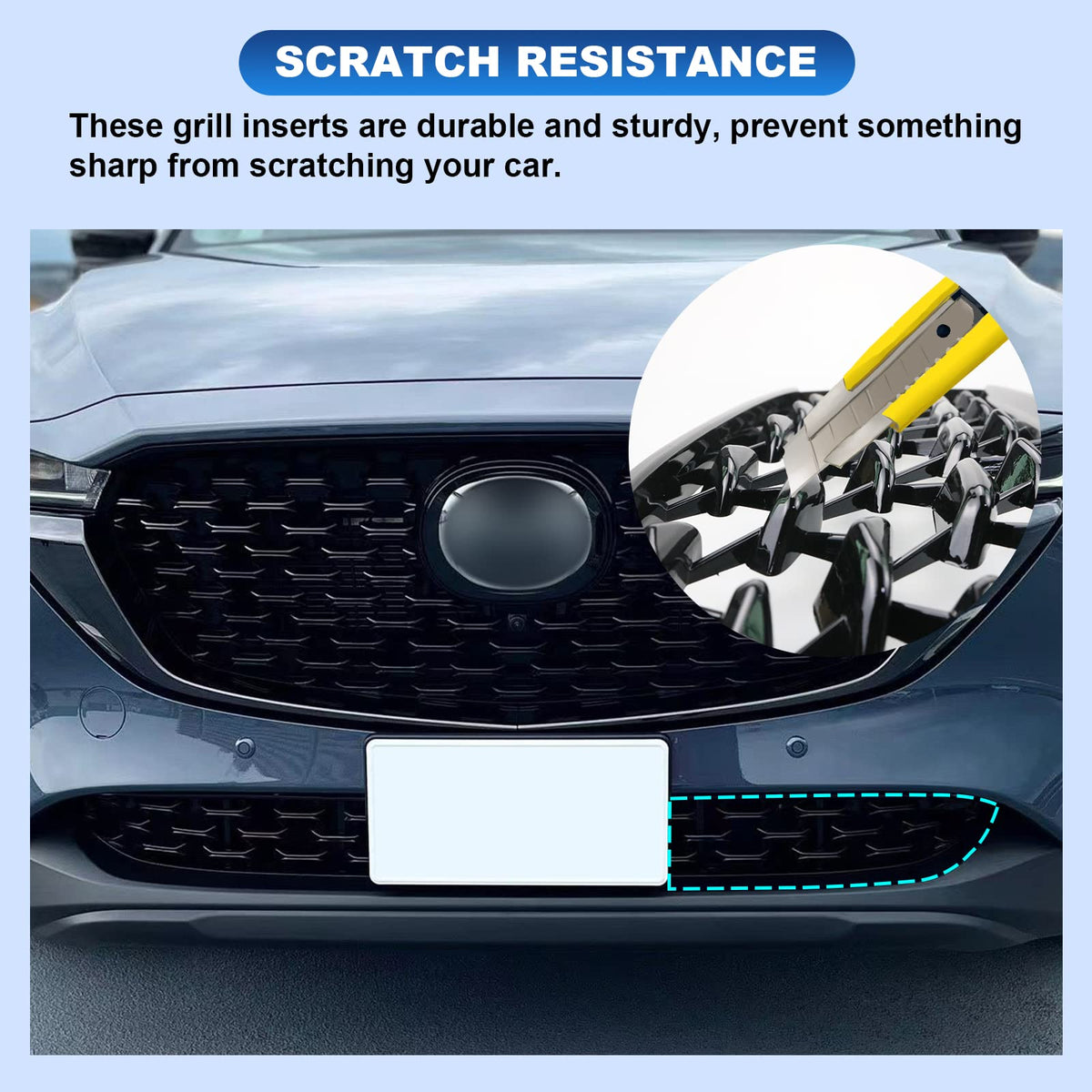 CDEFG installed on CX-5 in driveway protecting lower grill and enhancing look