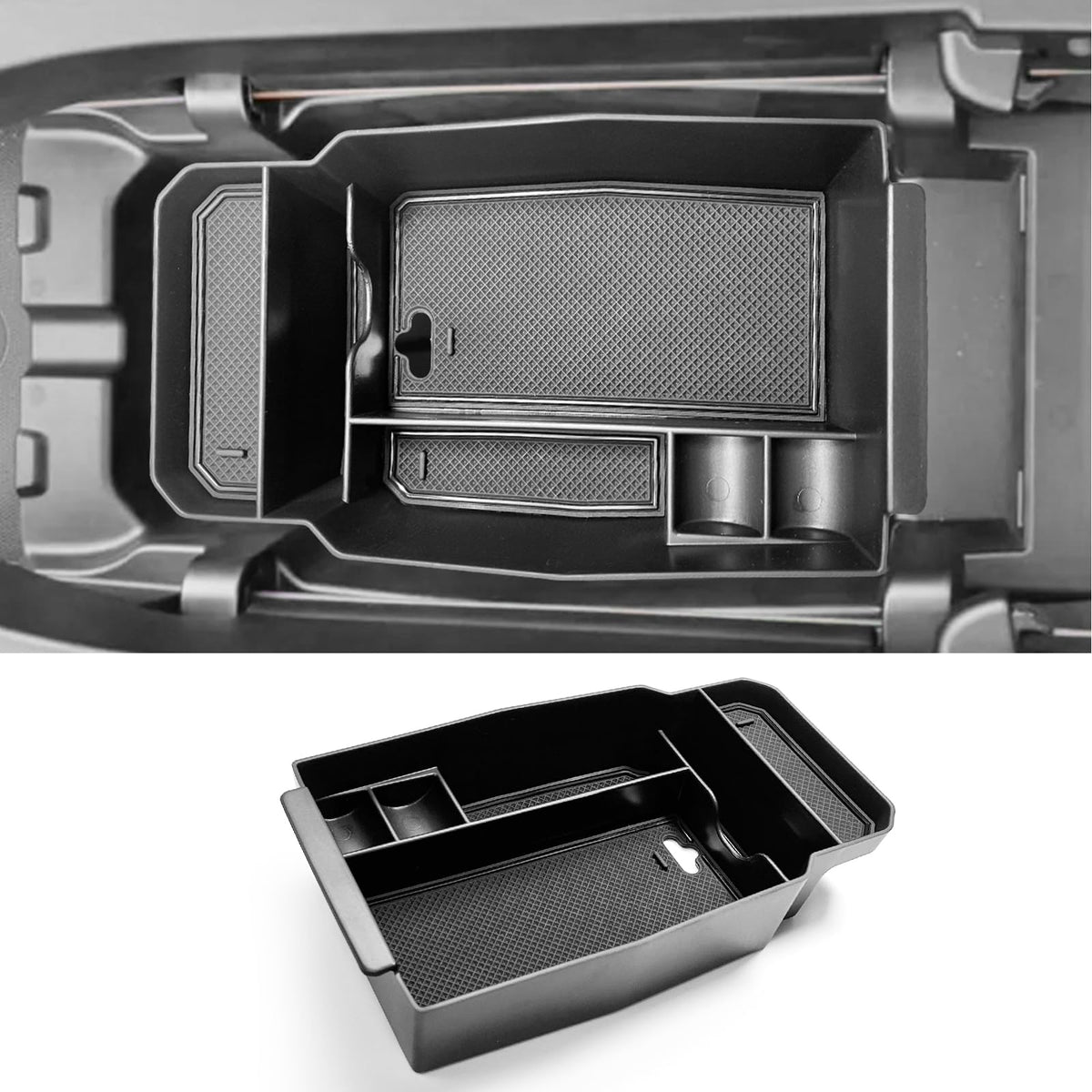 CDEFG front view of tray installed for neat storage and quick access