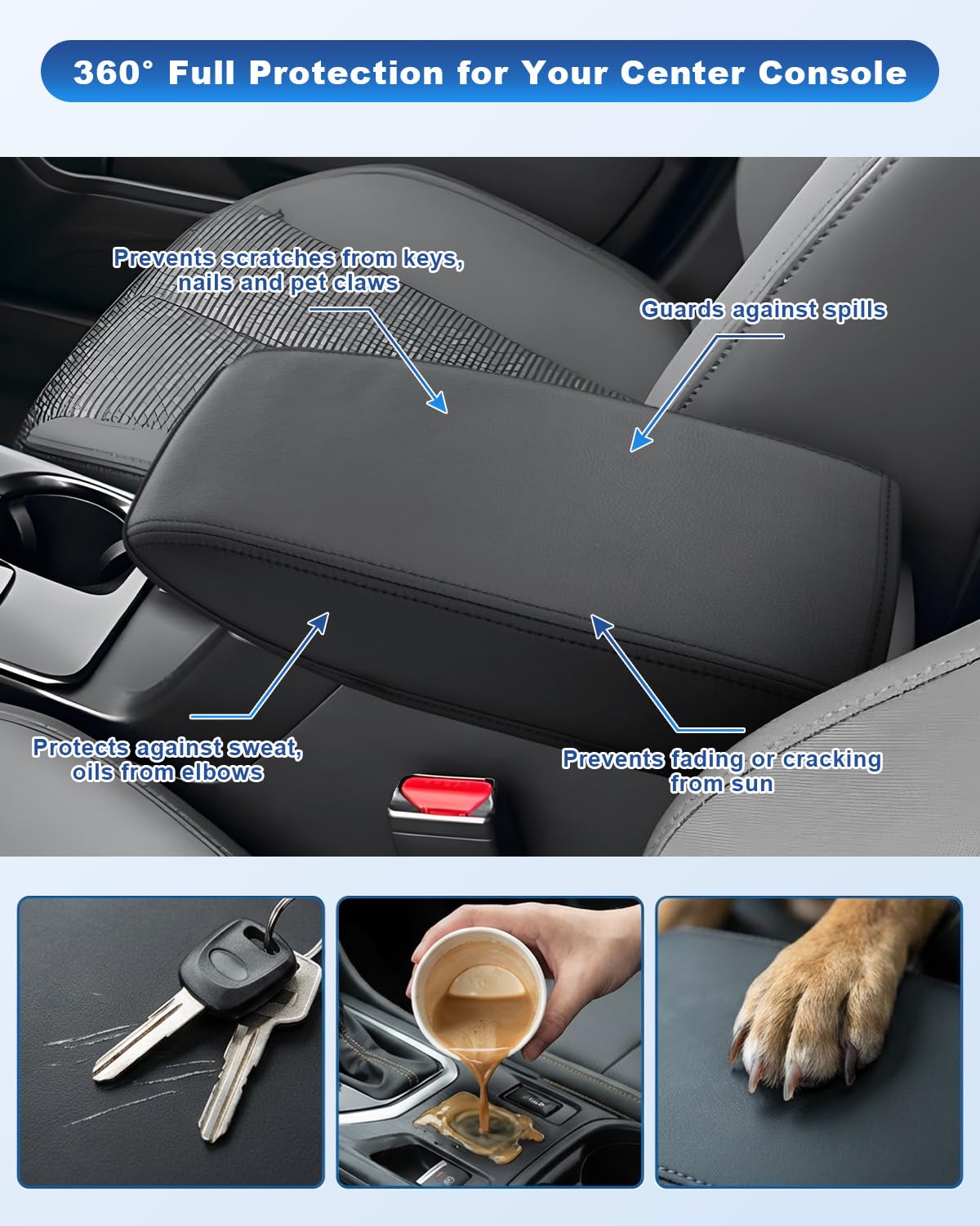 CDEFG material texture shot showing leather-like surface and easy cleaning