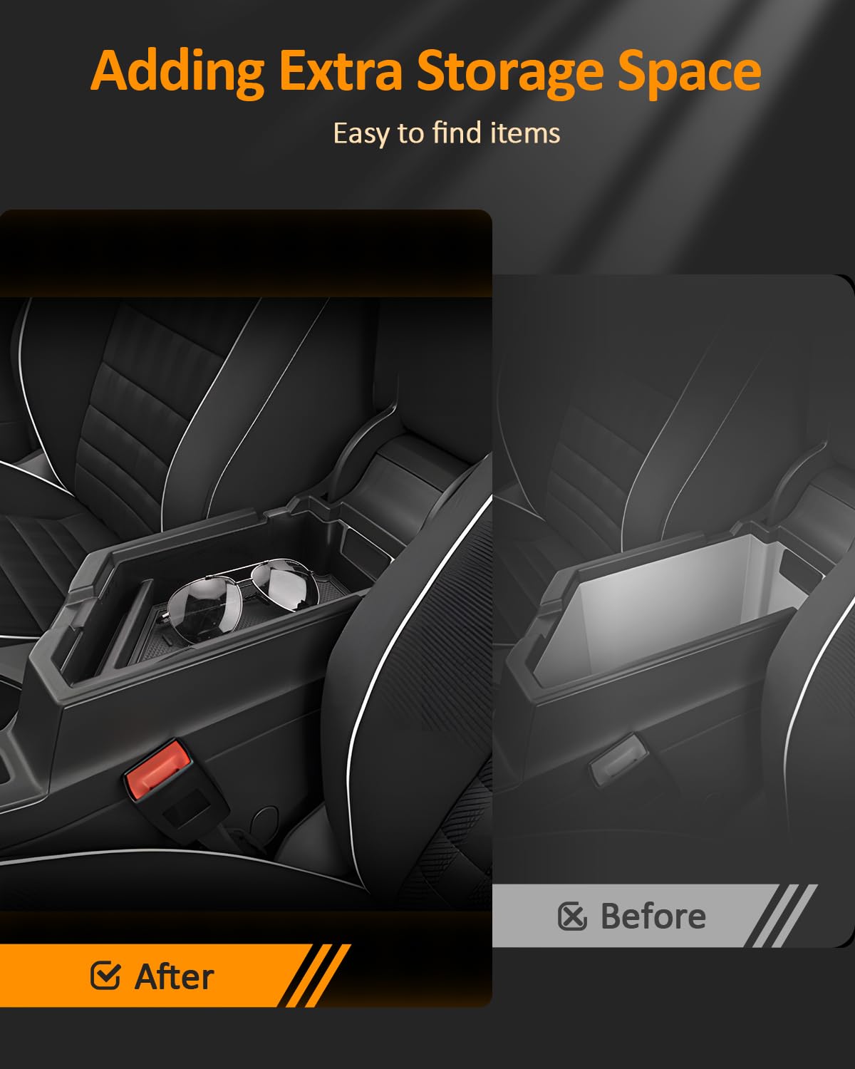CDEFG removable rubber padding detail preventing items from sliding