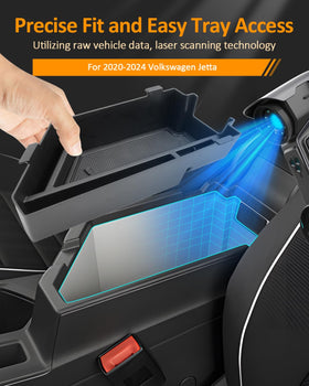 CDEFG close-up of tray dividers highlighting durable ABS construction