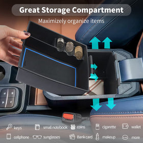 CDEFG tray beside a ruler showing scale and added storage capacity advantage