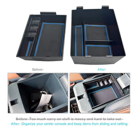 CDEFG textured rubber mats in tray preventing items from sliding and rattling