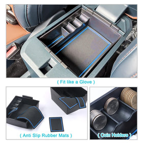 CDEFG organizer tray holding phone keys coins for quick access benefit