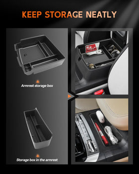 CDEFG organizer tray holding phone keys and coins to show tidy storage