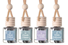 CE CRAFT front packaging showing four Clean scent hanging fresheners and benefits