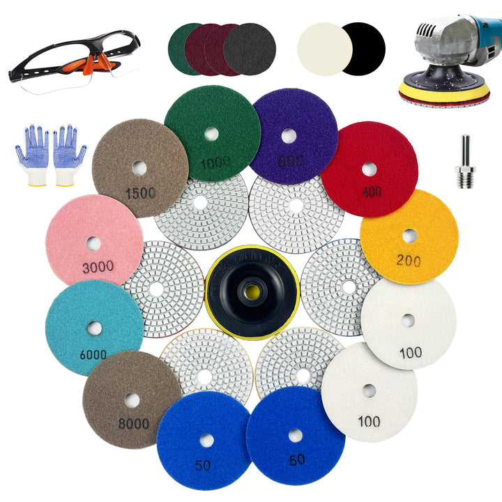 Ceeintee front packaging showing full 22-piece polishing kit offering complete grit progression