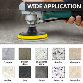 Ceeintee pads in use on granite countertop providing smooth surface restoration