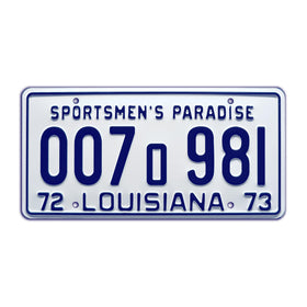 Celebrity Machines front view of JAWS license plate showing accurate screen colors and bold lettering