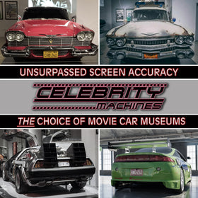 Celebrity Machines plate held in hand showing scale and durable metal construction