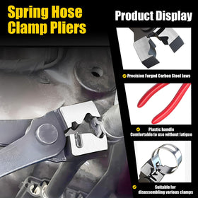 Celinfto spring hose clamp pliers compressing a clamp for safer removal