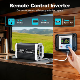 CELYYPU three AC outlets plus USB and Type-C ports powering devices on the go