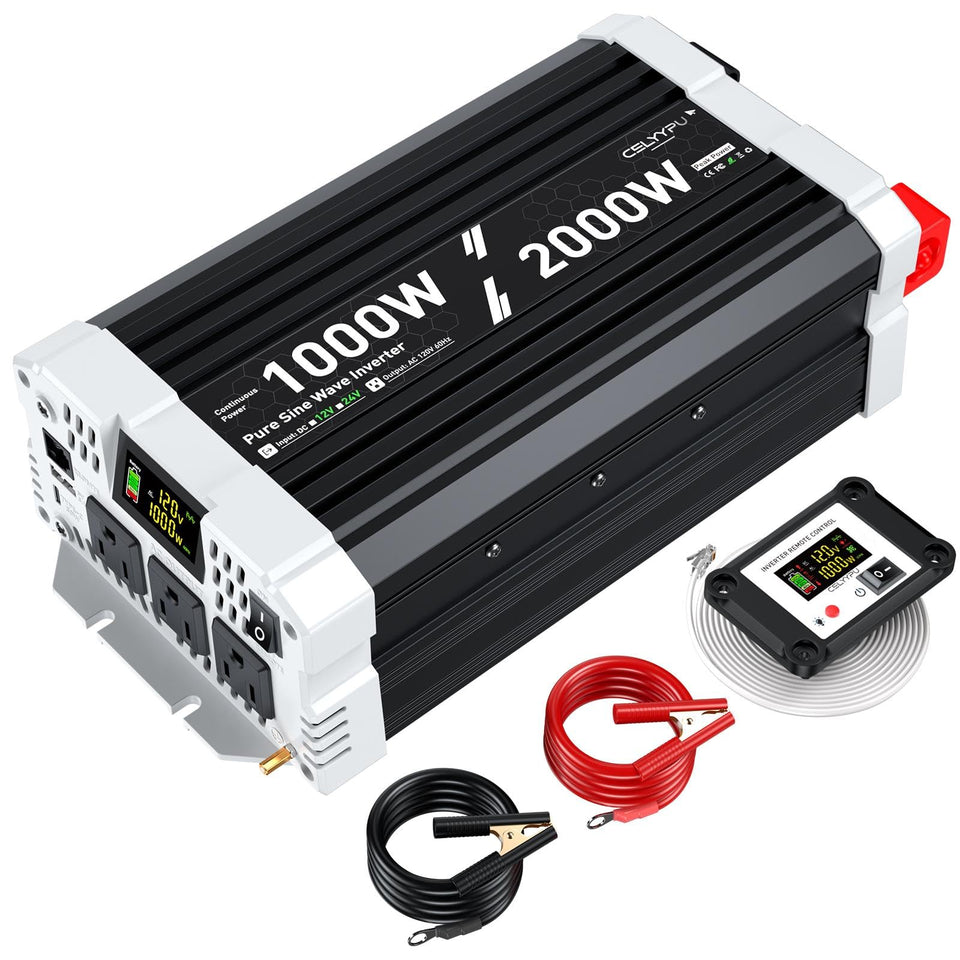 CELYYPU front panel showing AC sockets and ports for quick access and convenience
