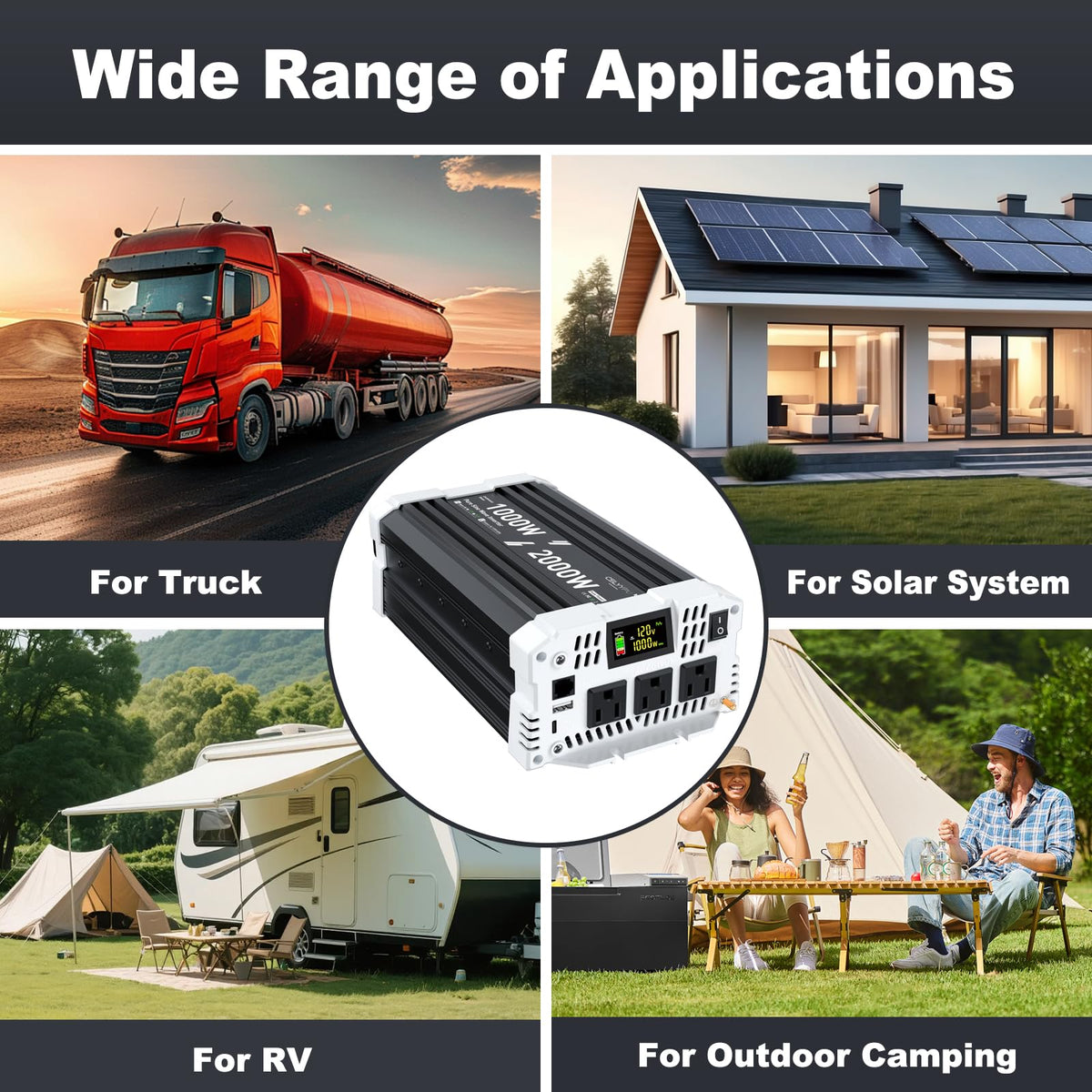 CELYYPU inverter installed in an RV cabinet providing reliable off-grid power