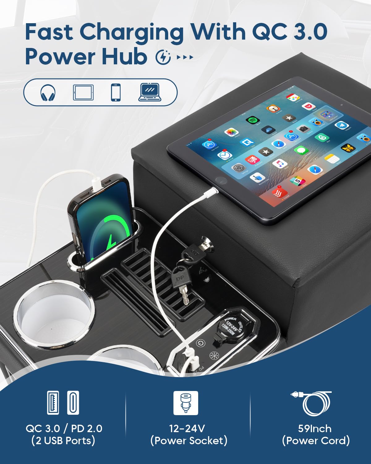 CEMOFE cup and phone holders keeping drinks stable and devices accessible