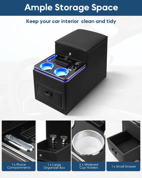 CEMOFE seven-color LED lighting creating ambient mood inside vehicle