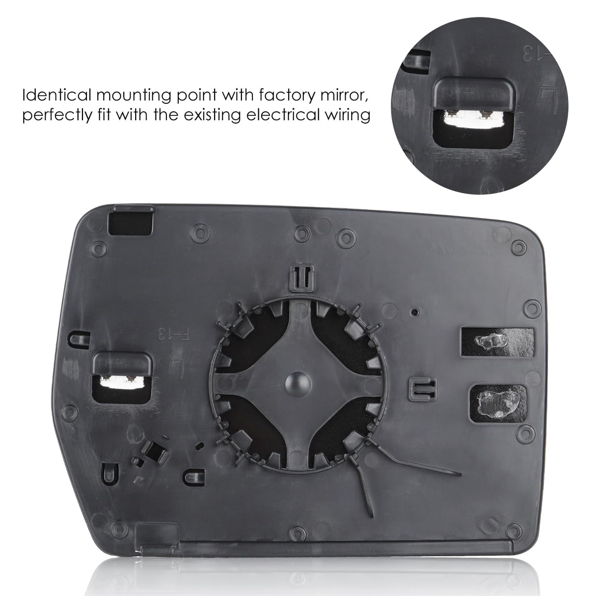 Cenfeild backing plate and mounting clips detail ensures easy snap-in installation benefit