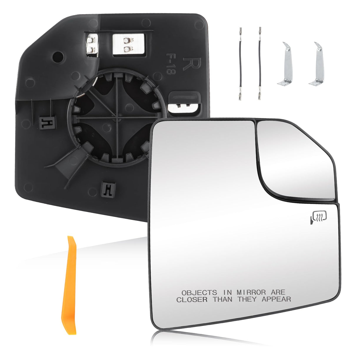 Cenfeild passenger right mirror front view showing clean replacement and fit