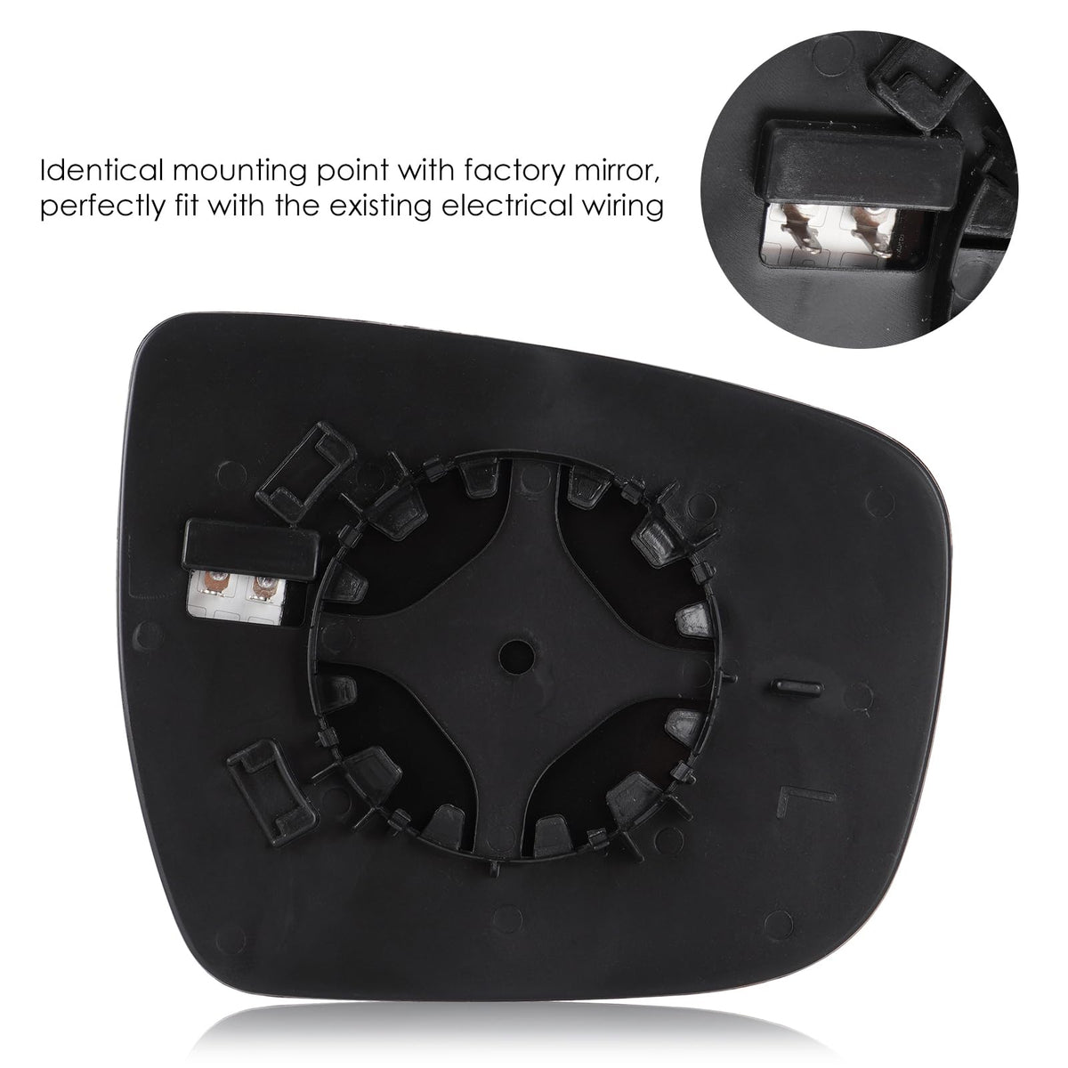 Cenfeild mirror installed on Nissan driver side showing restored visibility benefit