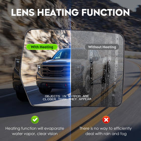 Cenfeild close-up of glass heating element for fast defogging benefit