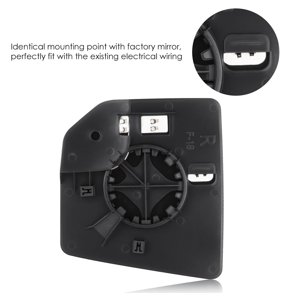 Cenfeild mirror installed on Ford F-150 passenger side improving visibility