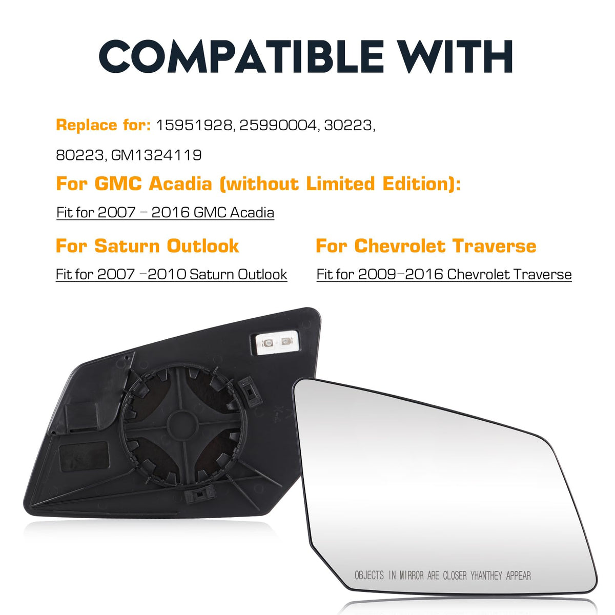 Cenfeild mirror beside a hand showing scale for easy visual sizing
