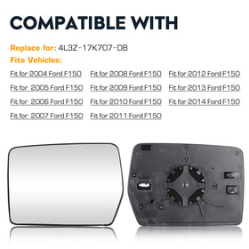 Cenfeild mirror next to ruler shows accurate OEM dimensions for correct fit benefit
