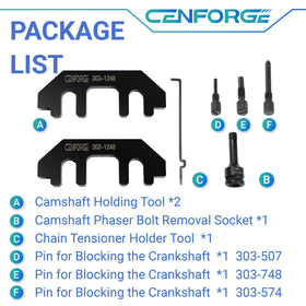 CENFORGE close-up of camshaft holding tools highlighting precise fit and secure locking