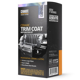 CERAKOTE on vehicle exterior conveying restored, protected trim look