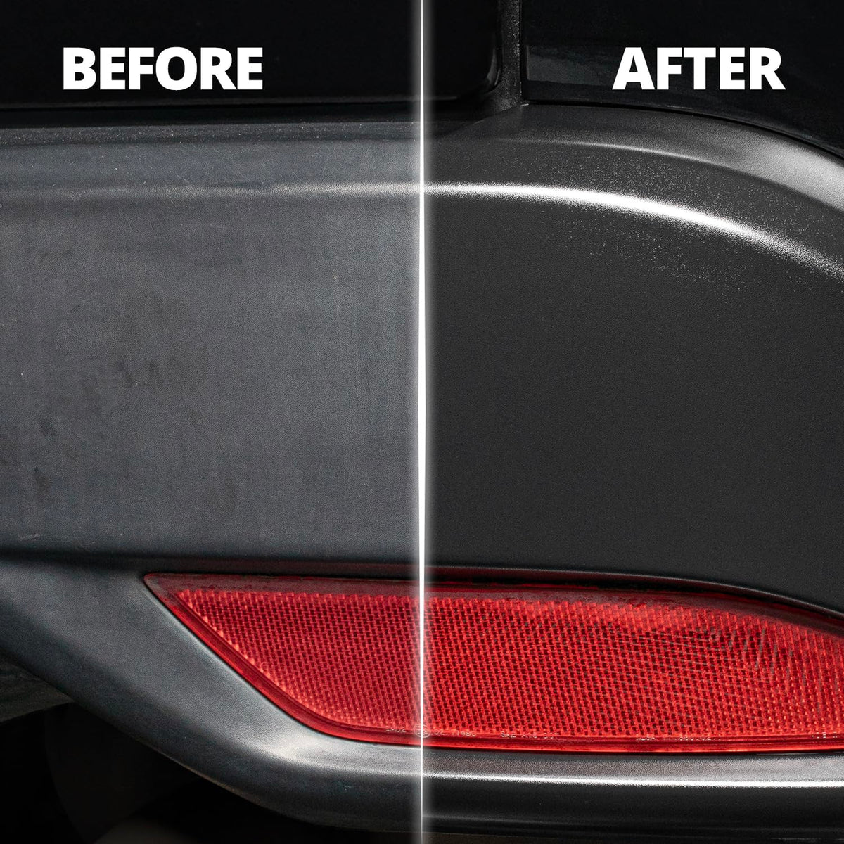 CERAKOTE being applied on car trim in driveway for durable restored appearance