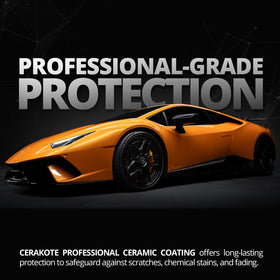CERAKOTE water beading on car hood demonstrating hydrophobic repellency advantage