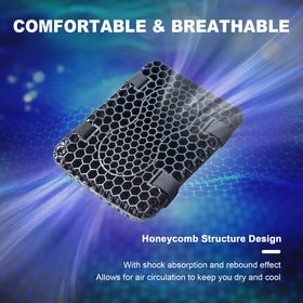 CERITORN cushion mounted on motorcycle seat demonstrating stability