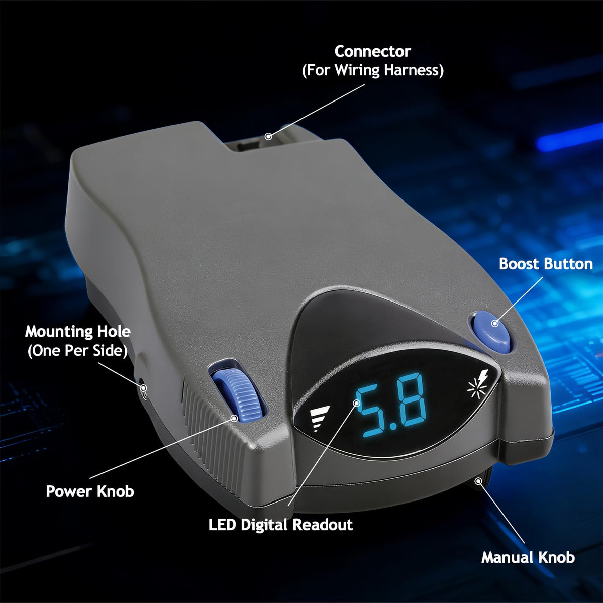 cermep auto 90885 manual override slider and control buttons for instant braking