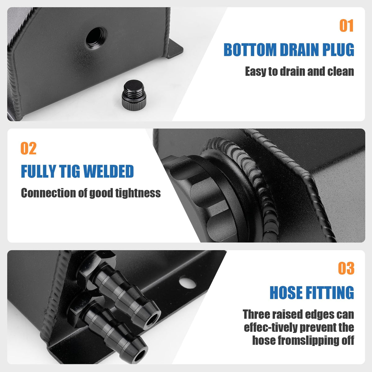 Cesilili bottom drain valve detail enabling fast coolant flushing