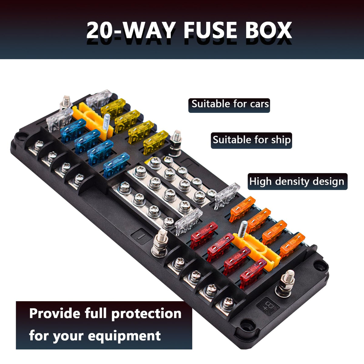 CEURSAVA installer fitting the fuse block in a workshop for clean wiring