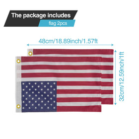 cezelux flag size comparison with hand and ruler illustrating compact, practical dimensions