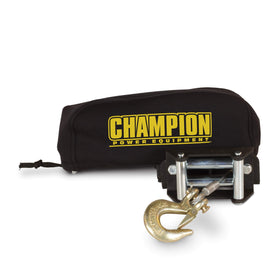 Champion neoprene winch cover front view showing full fit and protection
