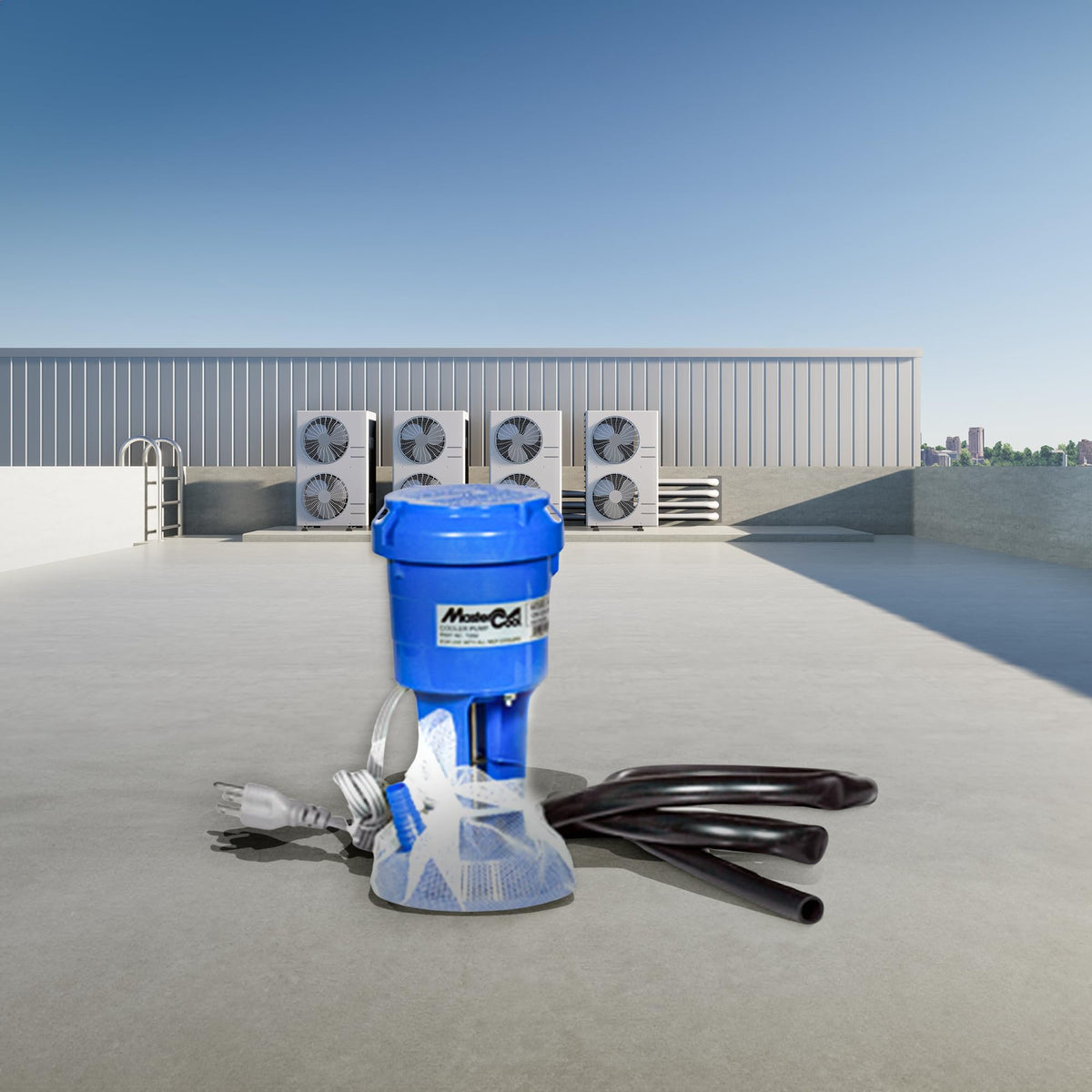 Champion Cooler installed in reservoir illustrating how it removes concentrated water