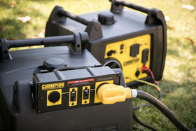 Champion ParaLINK linked between two Champion generators demonstrating combined power