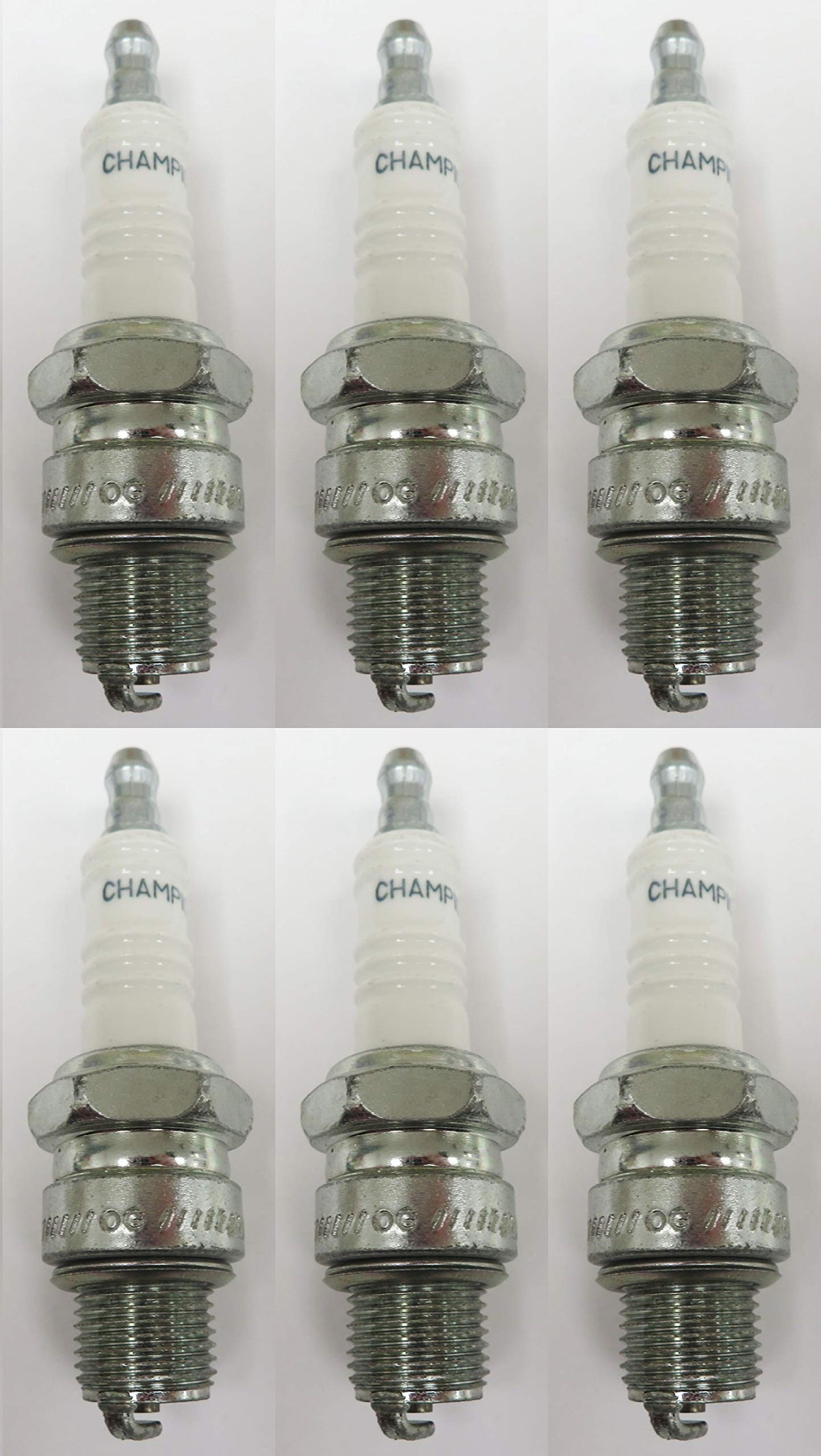 beseloa Champion QL77JC4 front packaging showing six spark plugs and part label for easy identification