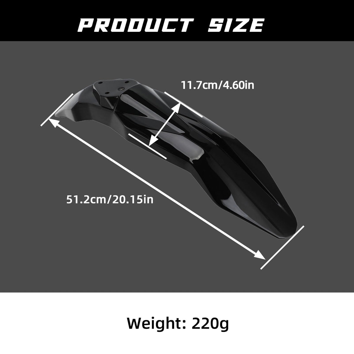 CHANGCHENG front fender side profile illustrating aerodynamic shape for smoother handling