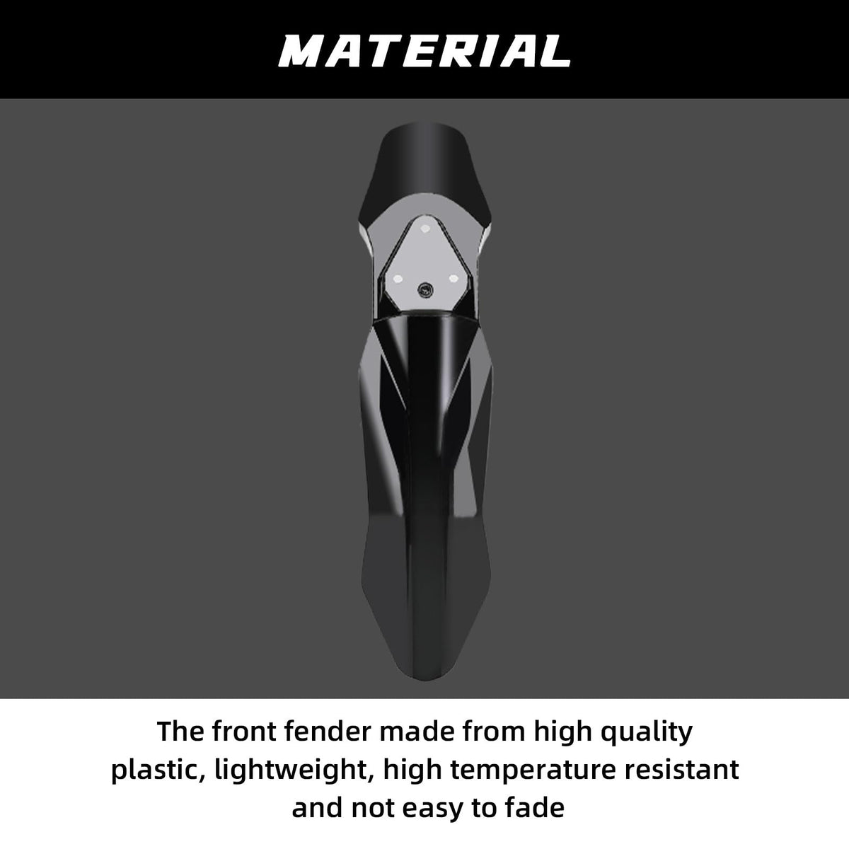 CHANGCHENG front fender next to ruler showing scale for accurate fit verification