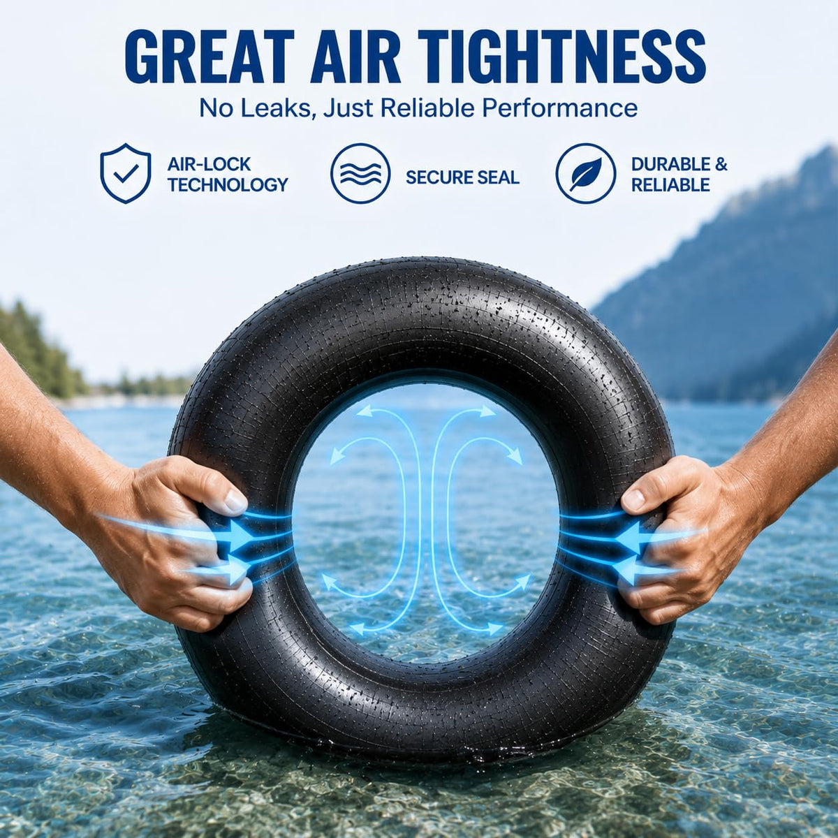 CHANGCHENG inner tube installed on an ATV wheel demonstrating fit and ease