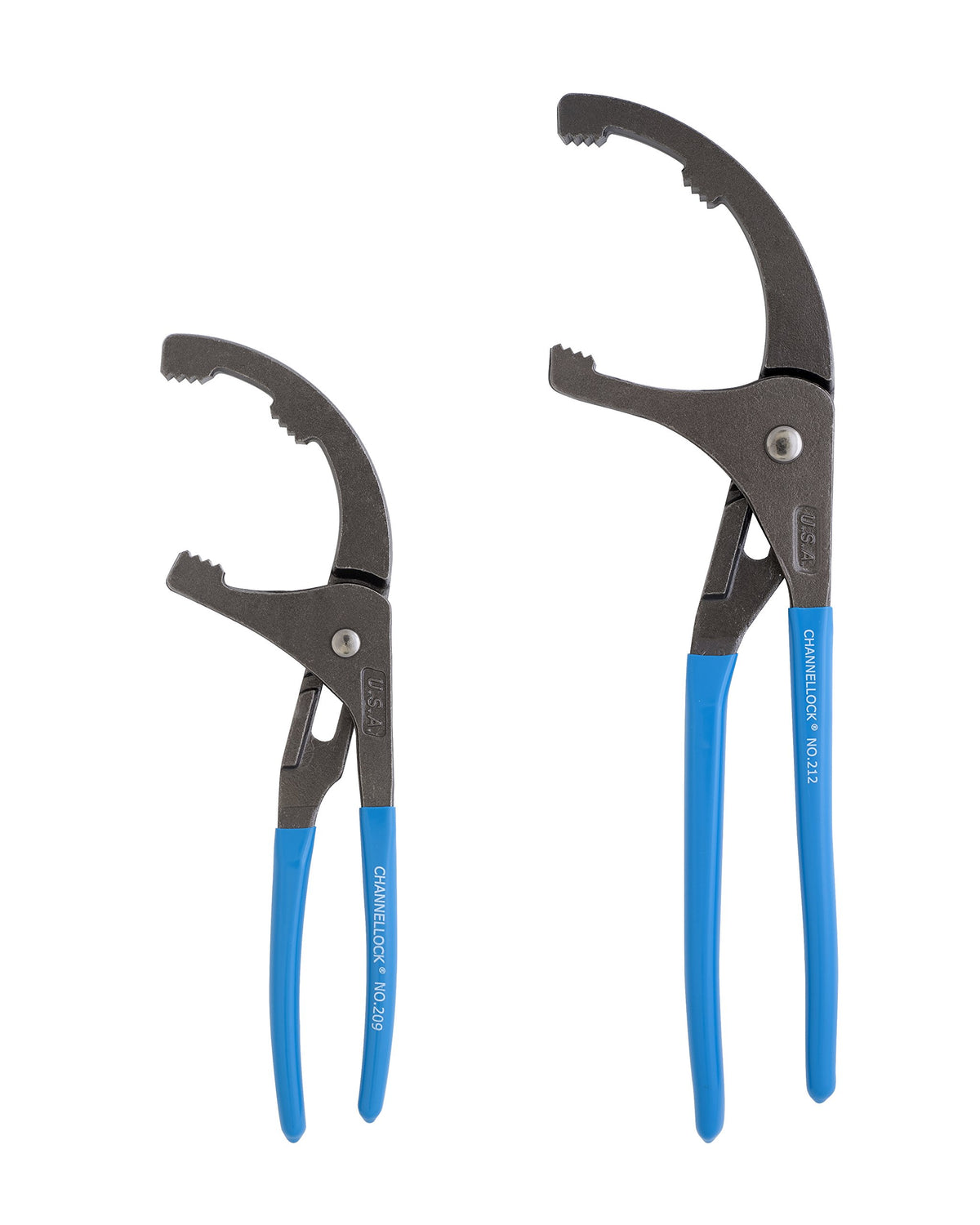 Channellock OF-2 front view showing both pliers and packaging, clear product ID benefit