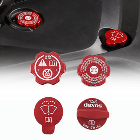 CHEAYAR front view of red cap covers showing clean sporty styling benefit